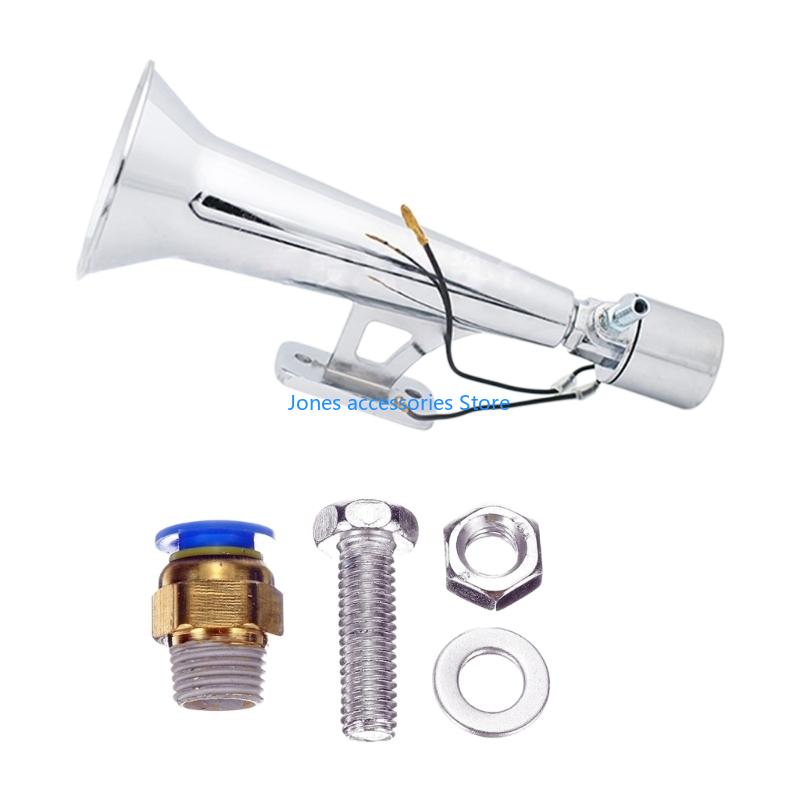 W8KD Marine Boat Air Horn 115dB Loud Sound Output 12V 24V Plastic Trumpet Horn for Ships Yacht and Boats