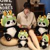 Sitting Panda Transforms Into Year of the Dragon Doll Plush Toy Sleeping Pillow Year of the Dragon Doll Mascot