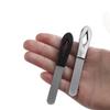Mi Ka Double-Sided Stainless Steel Nail File: Durable, Waterproof, Matte Buffing Tool for Nail Shaping and Salon Use.