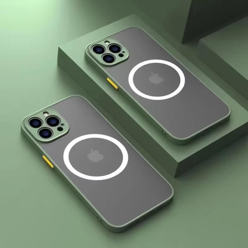 Matte Magnetic Case For iPhone 17 16 15 Pro Max 14 13 12 11 Pro 13mini 16e 16Plus 15Plus 14Plus Air Translucent Cover