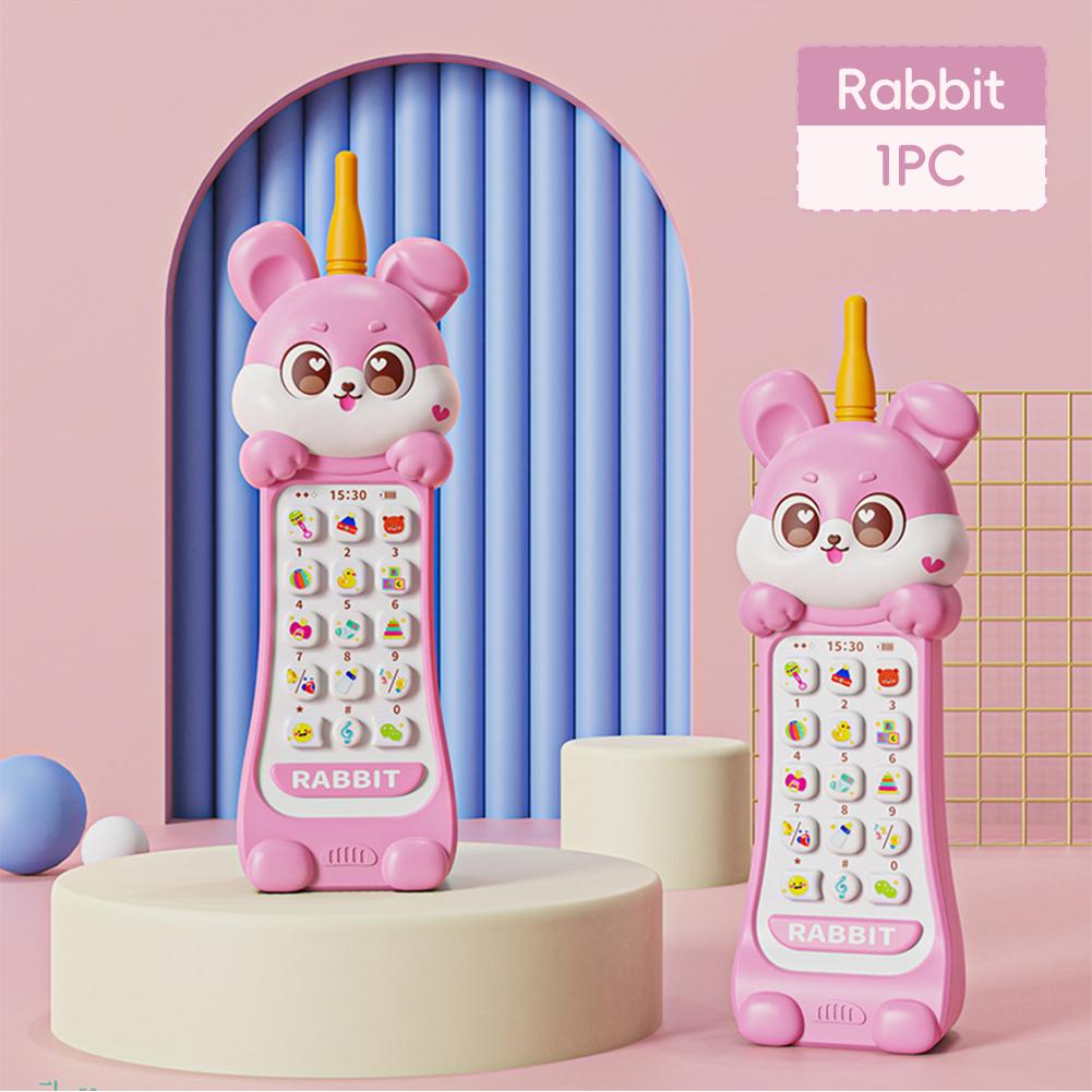 

Детский телефон, игрушка, музыкальный звук, телефон, игрушки для сна с прорезывателем, имитация телефона, детская ранняя развивающая игрушка, подарки для детей Rabbit