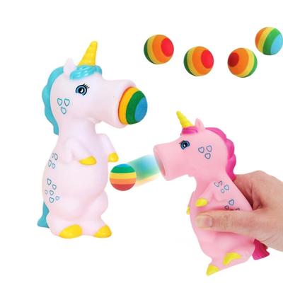 Roliga djur Pop-up skumbollar Enhörningar Kläm-skjutboll Barn Fidgetleksaker Grejer Konstiga prylar Autism Sensorisk Anti-stressleksak