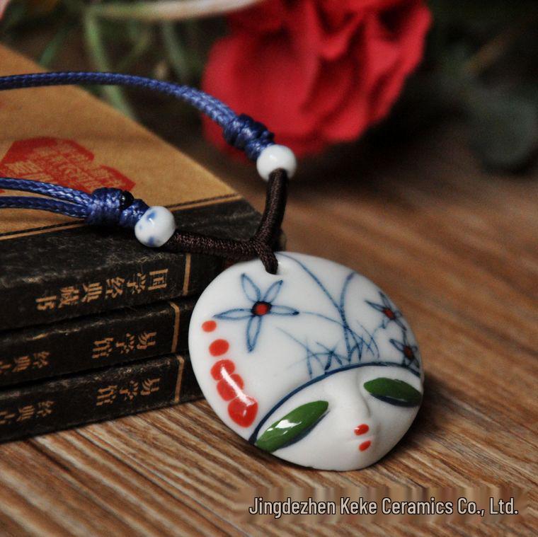 

Унисекс Богемское Керамическое Ожерелье Маска Оперы - Этнические и Античные Аксессуары