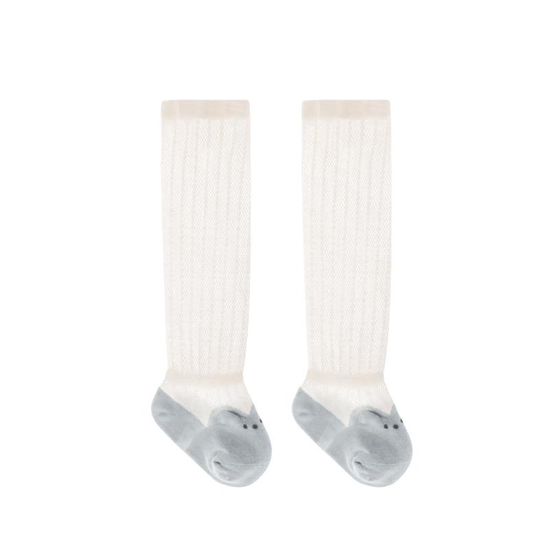 Newborn Baby Boys Girls Socks Infant Toddlers Knee High Cartoon Sock Breathable Cotton Kids Thin Mesh Long Socks