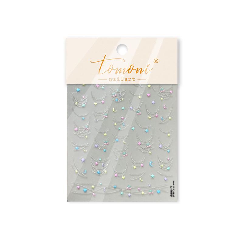 

Tomoni 3D Детские Желейные Наклейки для Ногтей и Набор Ожерелья со Звездой