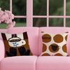 Creative Coffee Illustration Cushion Cover 2-in-1 Reversible Plush Pillow Cover | Car/Sofa/Bed | Perfect Gift
