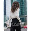 GIOVANNI VALENTINO Women's Long Sleeve Tie-Neck Shirt