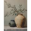Retro Elegante Olivenbaum und Zitrone Leinwand Poster Vase Wandkunst Poster Perfektes Geschenk für Wohnzimmer Schlafzimmer Studentenwohnheim Heimdekoration