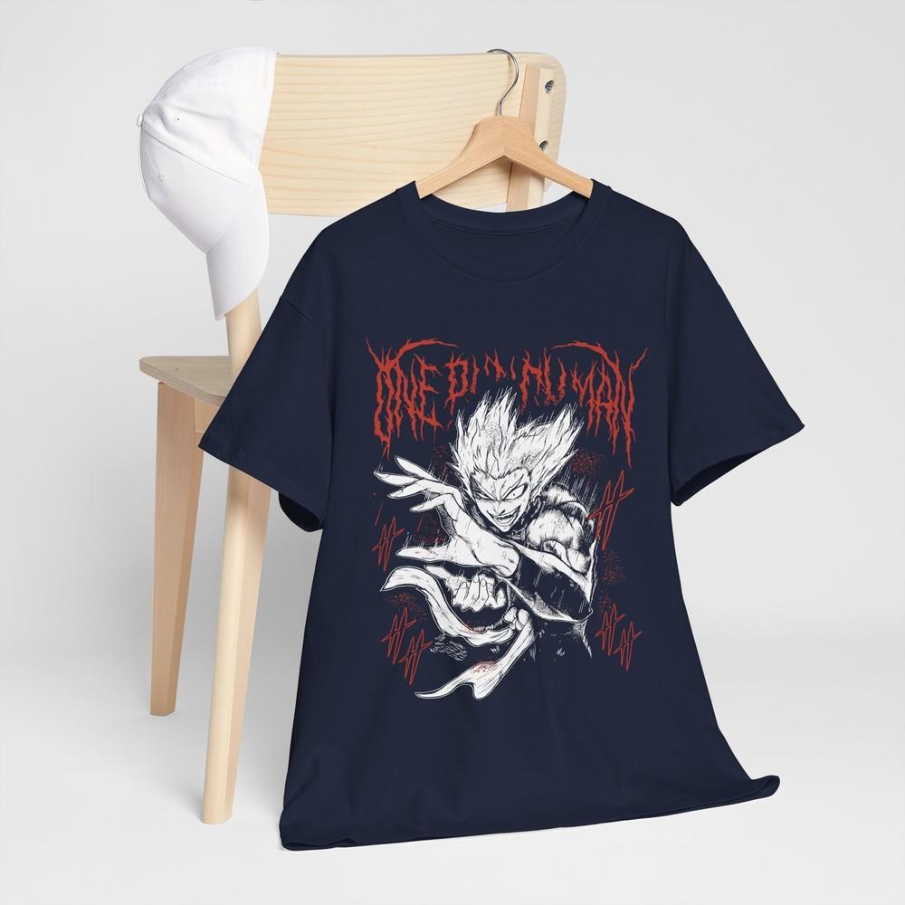 Garou Tshirt One Punch Shonen King Horror Anime Unisexga Black Tee Shirt All Size M