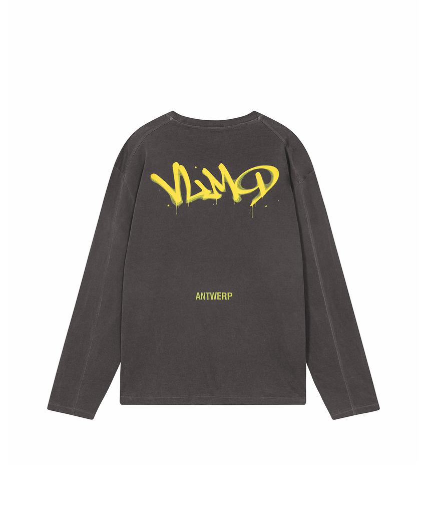 Beulleminkeubeldeu Vlmd Ink Spray Long Sleeve_Gray, Yellow