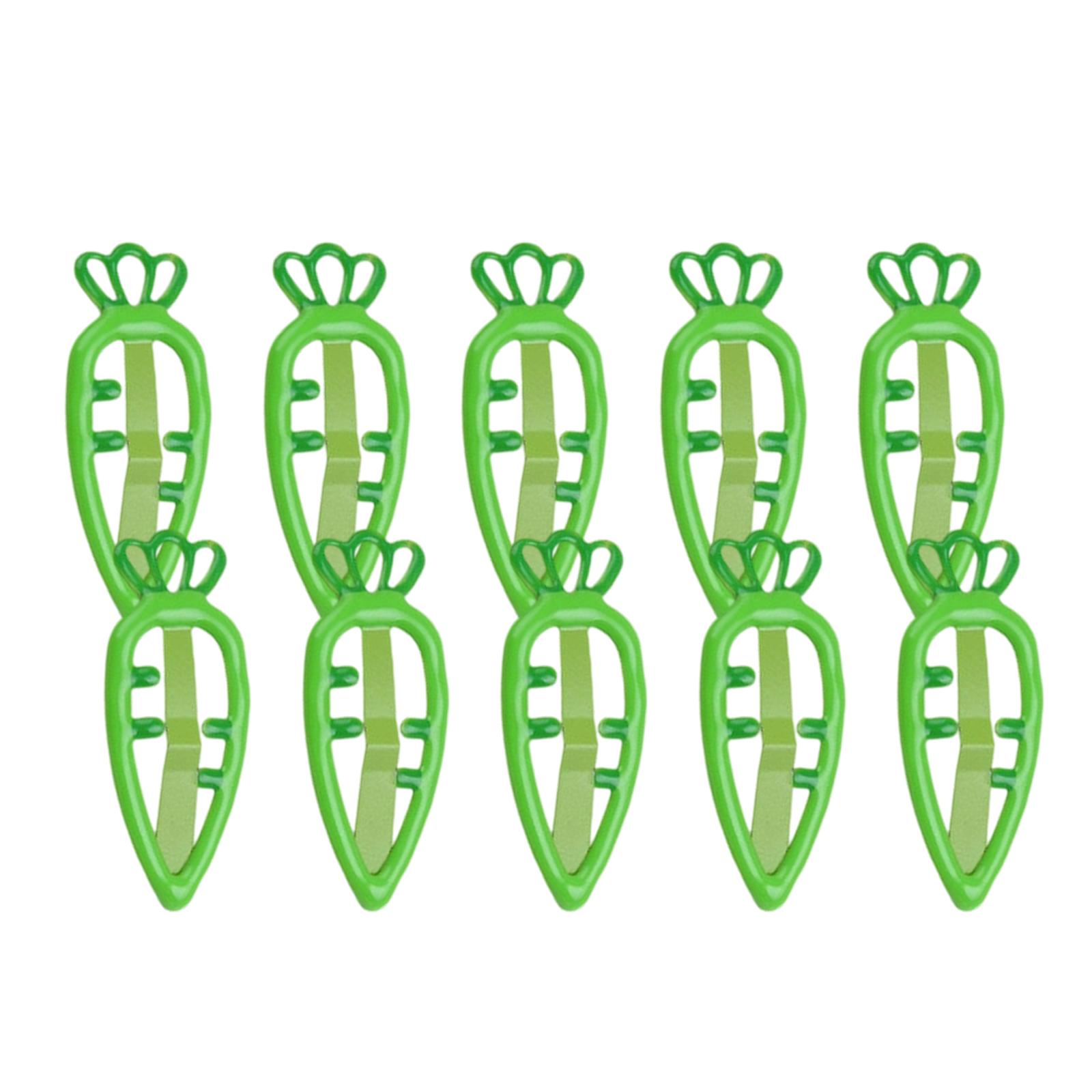 

Красочные плоские заколки-клипсы для волос, повседневные заколки в форме морковки, головные уборы, зажим для пучков, заколка для волос 2000-х, реквизит для фото зелёный