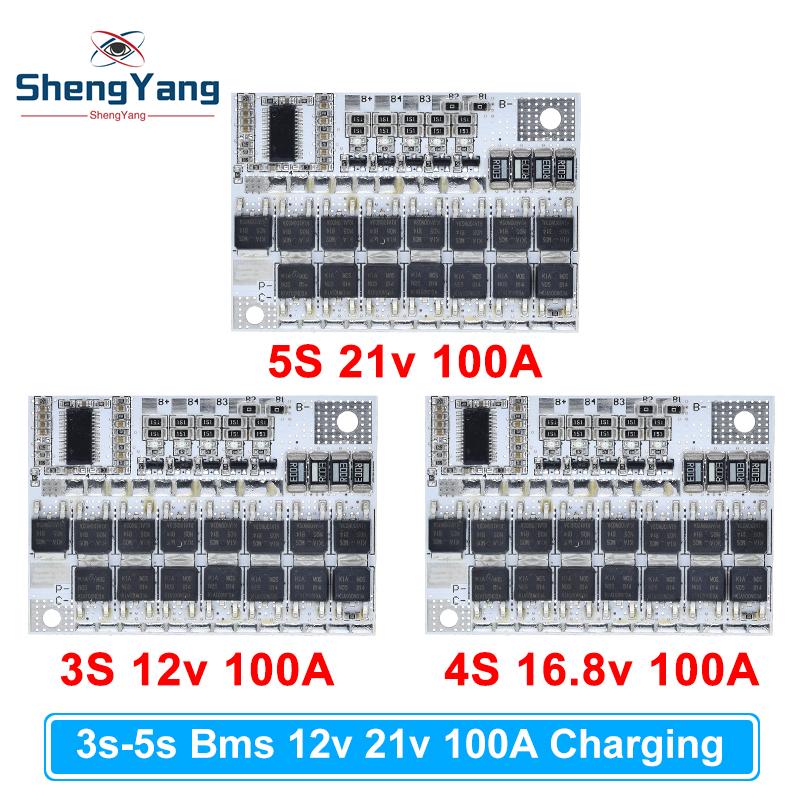 3s/4s/5s BMS 12V 16.8V 21V 100A Li-Ionen LMO Ternäres Lithium-Akku-Schutzschaltungsplatine Li-Polymer Ausgleichsladungsmodul