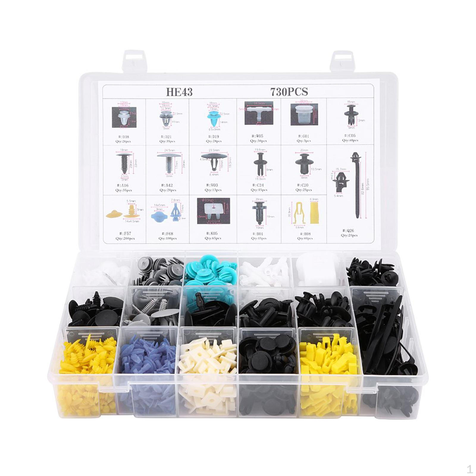 

730x Retainer Clips Auto Push Pin Rivets Set High Parts Reliable Car Accessories Replaces Fasteners