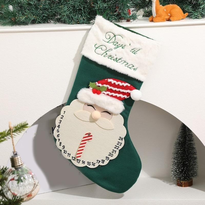 Stylish Santa and Snowmans Christmas Stocking Warmth Knitting Holiday Decoration Portable Accessory for Gifting