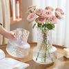 Luxury Hammered Glass Vase: Round Flower Vase & Living Room Ornament for Hydroponics