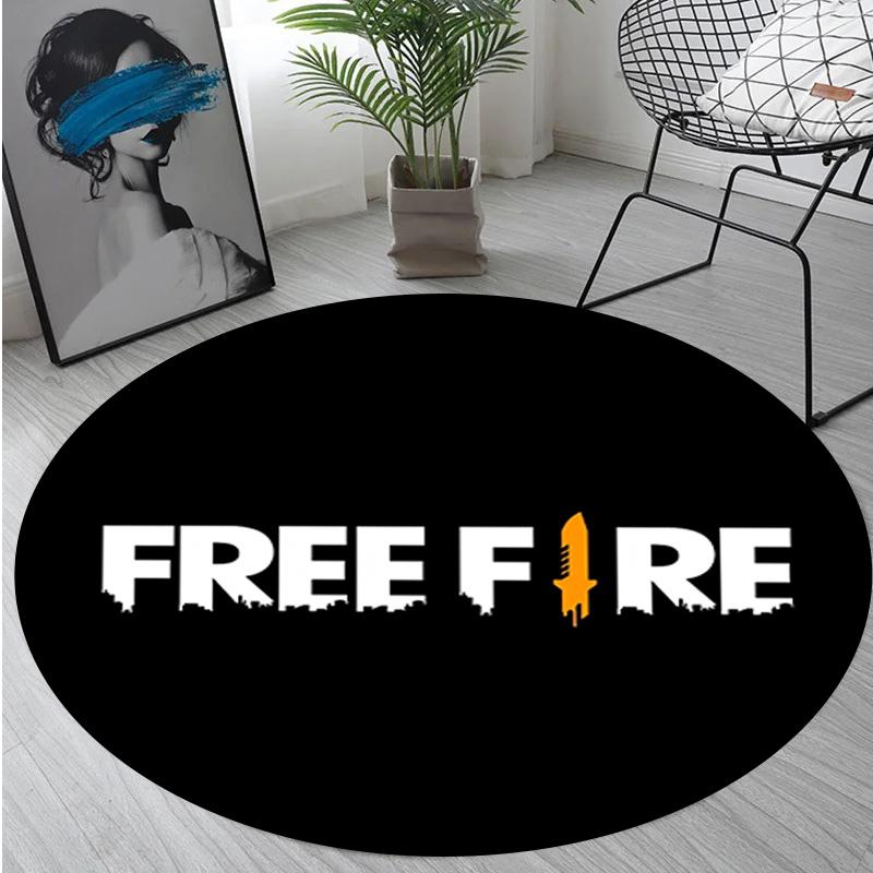 Free Fire Circular Rug - Office Decorative Carpet For Living Room Bedroom Door Mat Floor Rug Computer Chair Area Rug