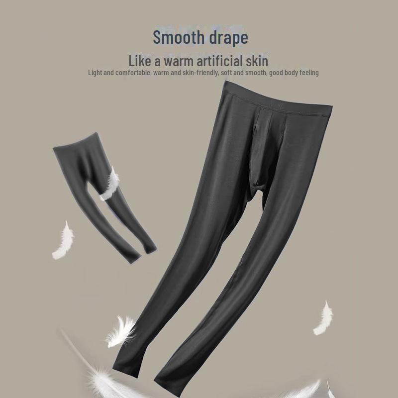 Men's Seamless High Waist Thermal Leggings - Warm Cotton Wool Autumn Pants