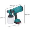 88vf 800ml Electric Spray Guns 18V Rechargeable Spray Guns Applicator DIY Home Crafts With 3 Nozzles 120W