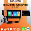 Autorádio Android Carplay pro Mitsubishi Outlander 2018-2021 multimediální přehrávač hlavní jednotka stereo GPS navigace BT WIFI 2+32GB