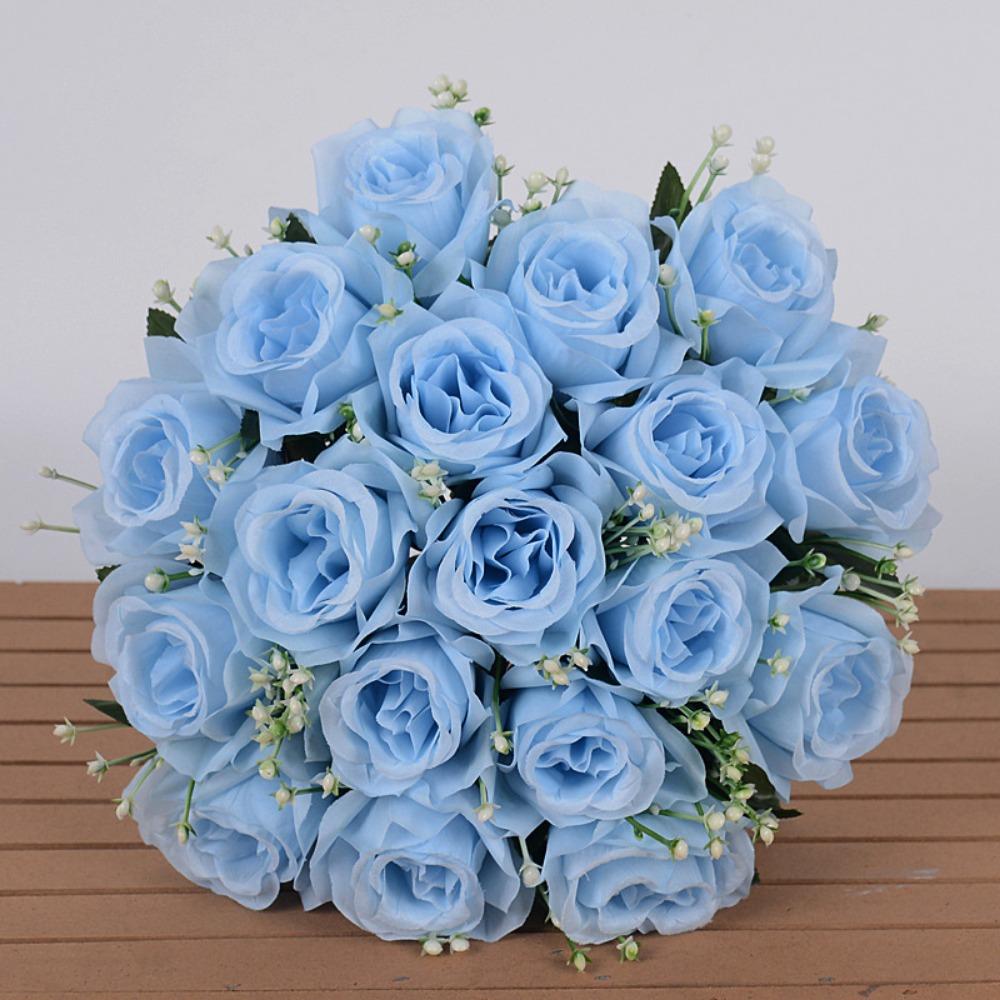 18 květin na Valentýna, 10 barev, křišťálová kytice z trávy, domácí dekorace