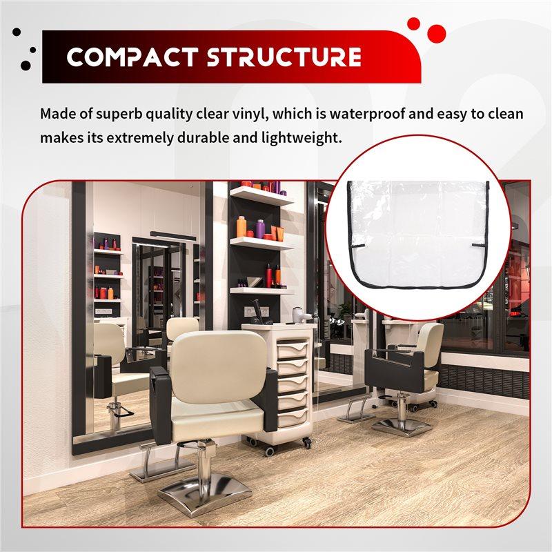 Gute 2er-Pack Salonstuhl-Schutzhüllen, Klare quadratische Friseurstuhl-Rückenlehnenbezüge für die meisten Standardstühle