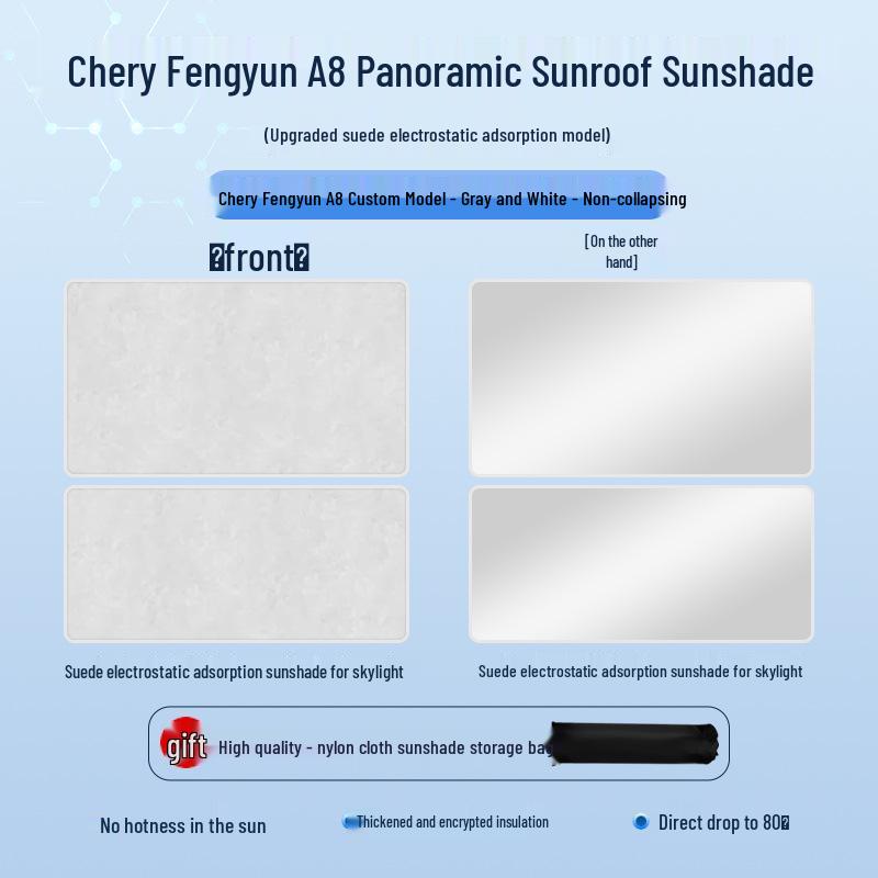 Chery 24 Model Fengyun A8 Sunroof Sunshade - Static Heat Insulation & Privacy Protection Board