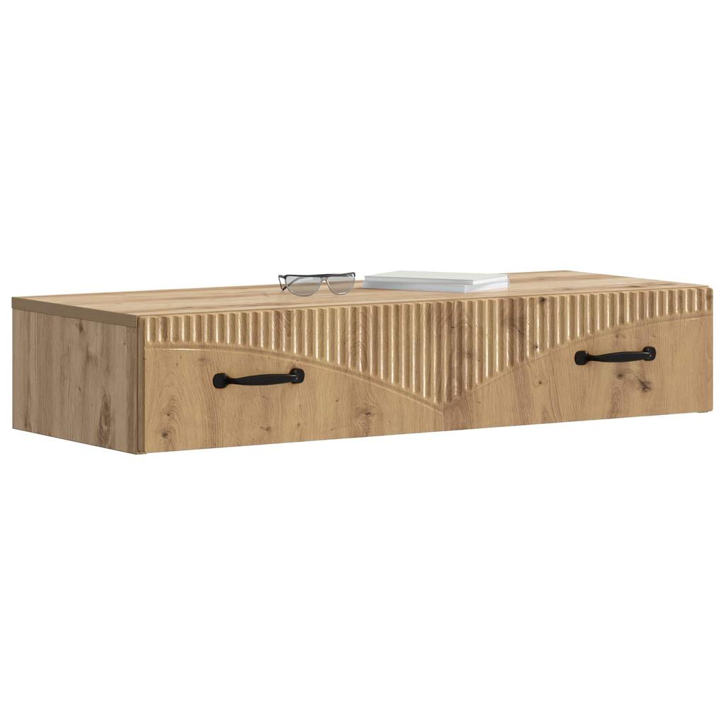 Wall Mounted Side Table Artisan Oak 87.5 X 34.5 X 17 Cm