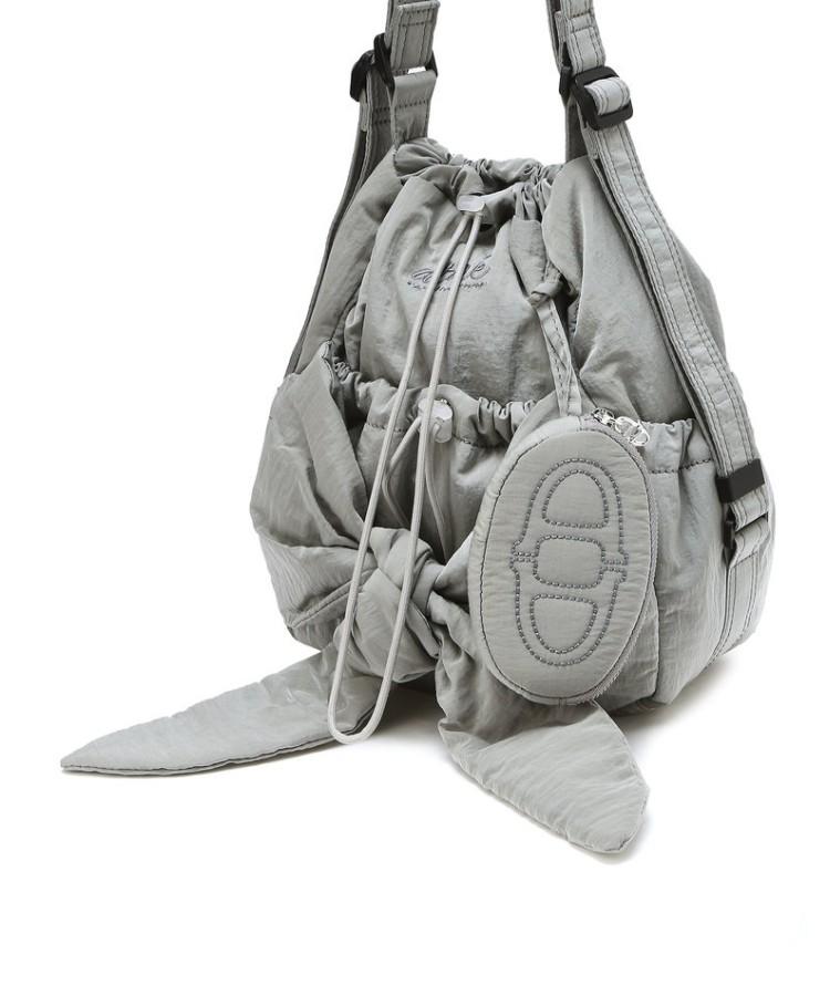 Athe Vanessabruno [Ruban] Gray Ribbon Petite Backpack And Shoulder Bag Mini Aaba5F941G2