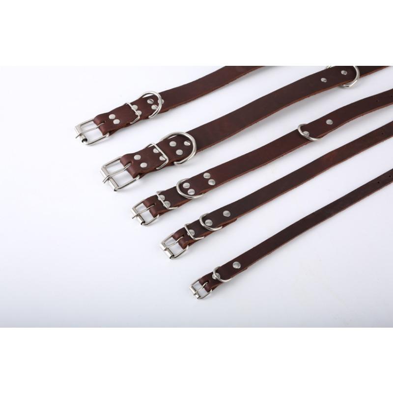 Top Layer Cowhide Dog Collar German Collar Small Dog Medium Dog Collar Genuine Leather Neck Cover Neck Ring