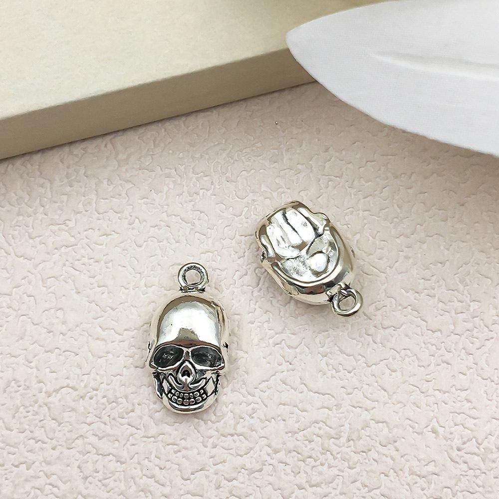 Gothic Halloween Skull & Bat Pendant Jewelry Accessory