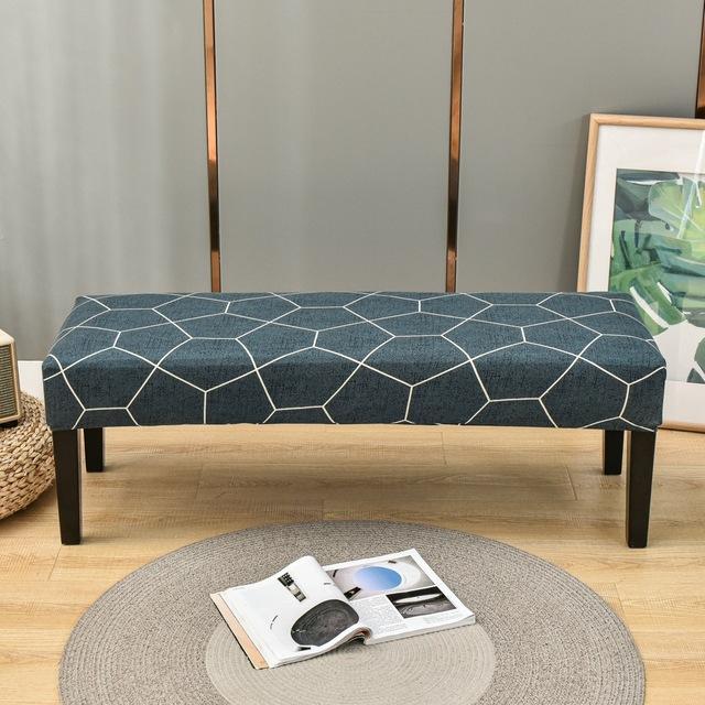 

Чехол для скамейки с эластичным принтом для столовой, спальни, гостиной, дома, эластичный, против грязи, длинные чехлы на стулья, чехол для табурета для макияжа, пианино 1 piece