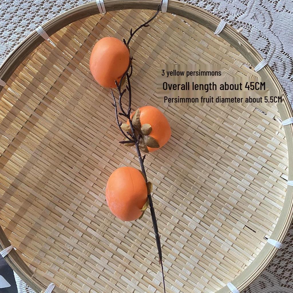 9-Head Faux Persimmon Berry Foam Home Decor Ornaments