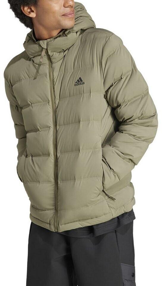 Куртка Adidas Helionic Hooded Down Jacket оливковые пласты