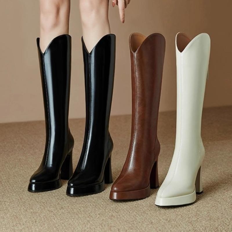 Fashion Women High Boots Sexy Platform High Heels Shoes 2025 Designer New Winter Chelsea Fashion Boots Dress Party Pumps Mujer Botas