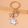 Cute Enamel Animal Horse Keychain Unicorn Key Ring Pendant for Car Key Holder Women Girls Handbag Accessories DIY Jewelry Gift