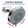 5-function High-pressure Chrome Replacement Shower Head for Bathroom