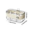 Plastic 3 Grids Seasoning Box Large Capacity Dustproof Spice Storage Container Transparent with Spoons Salt Seasoning Box Sugar