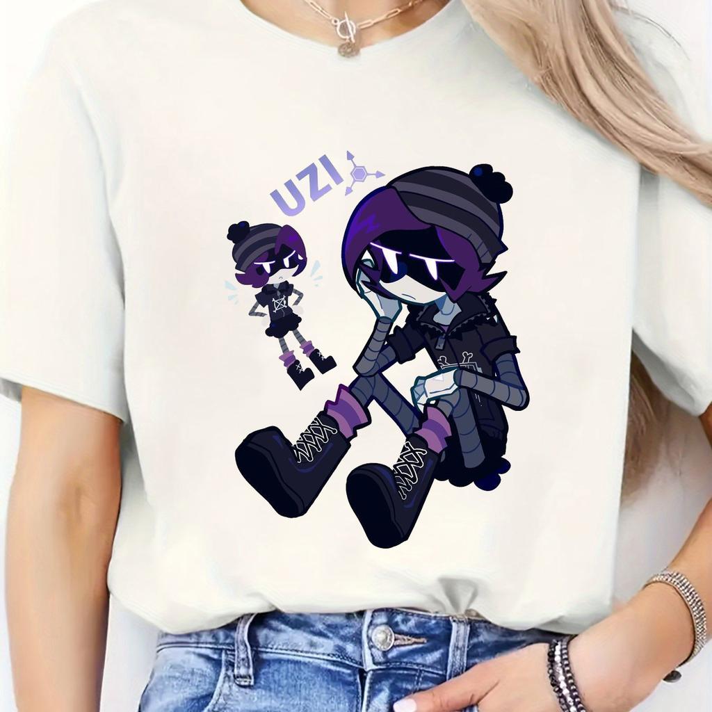 Anime Murder Drones Uzi Tshirts Wounisex Unisex Fashion Tees Funny Unisexga High Quality Cartoon Graphic Short Sleeve Unisex Casual Tops