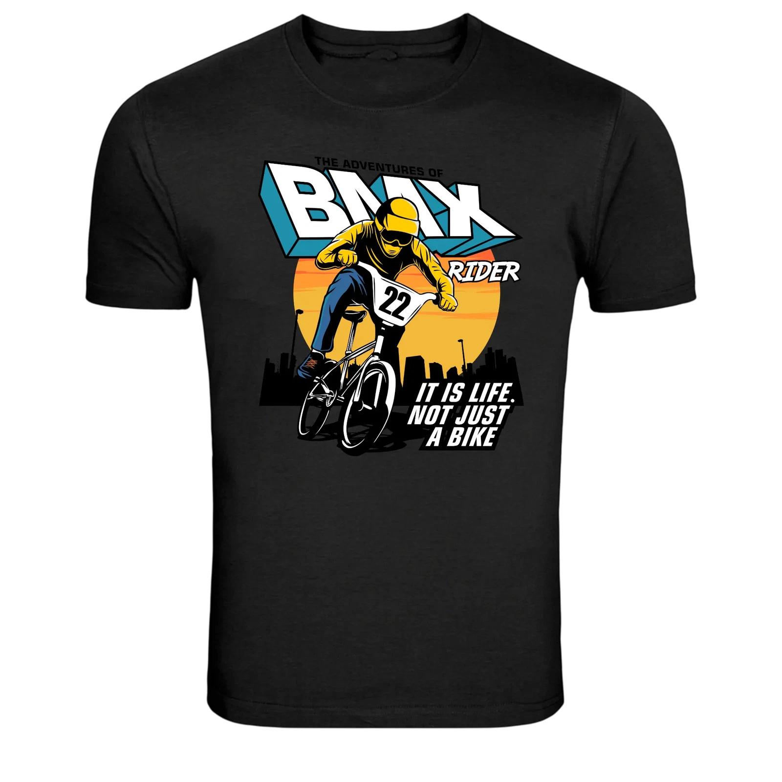 BMX Rider Urban Bike Adventure Graphic T Shirt Cycling Tee L