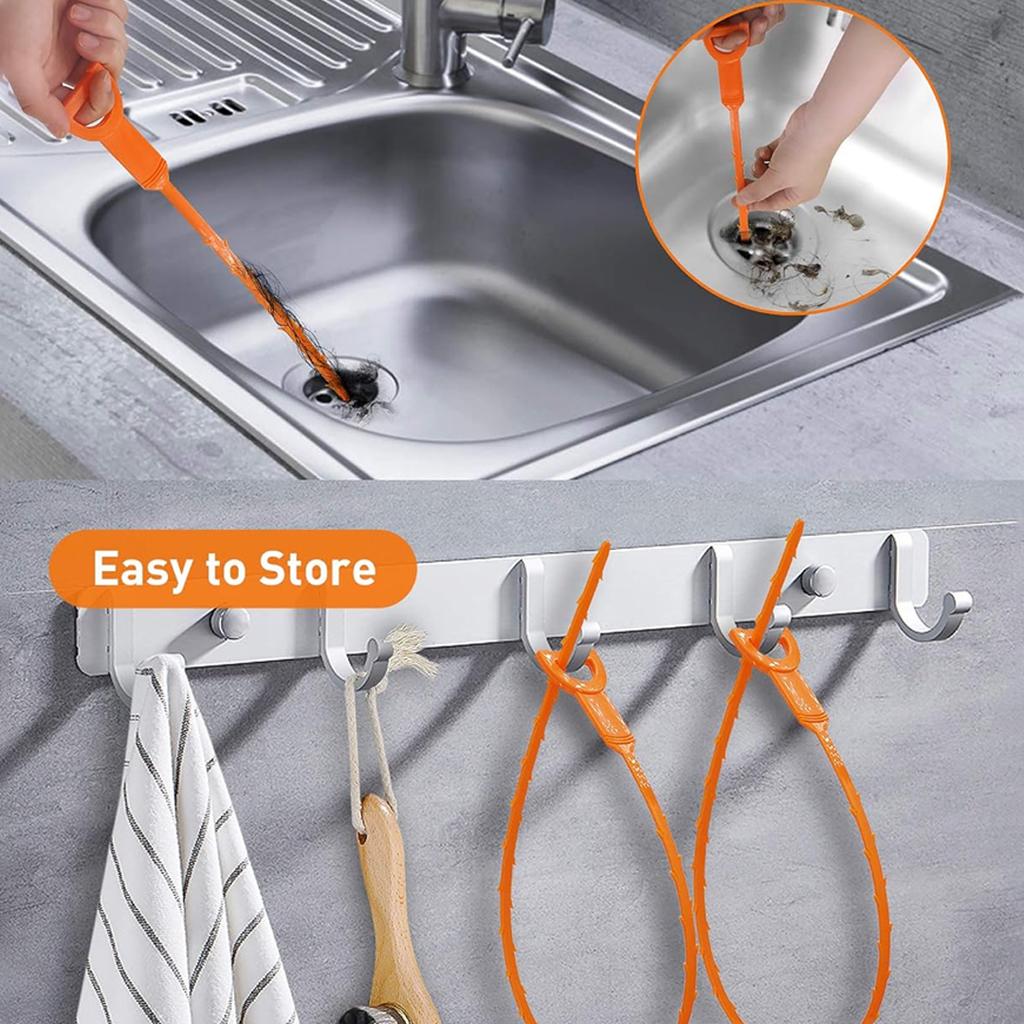 1-10PC Sewer Unclogger Bathroom Hair Sewer Sink Clean Pipe Dredging Shower Remover Household Cleanser Drainage Unblocking Tools
