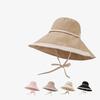Summer Big Brim Foldable Strap Fisherman Hat Women's Outdoor Sun Hat