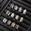 Titanium Steel Men's Fidget Ring: Chain Rotatable Punk Style