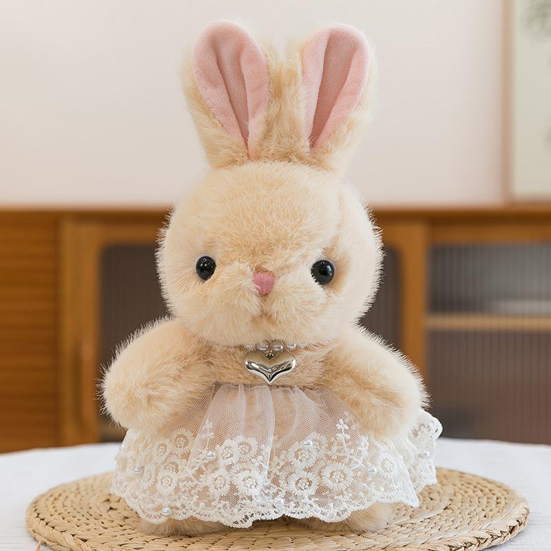 Xiaoxiangfeng Sitting Rabbit Plush Toy Cute Princess Dress Little Rabbit Rag Doll Girl Gift