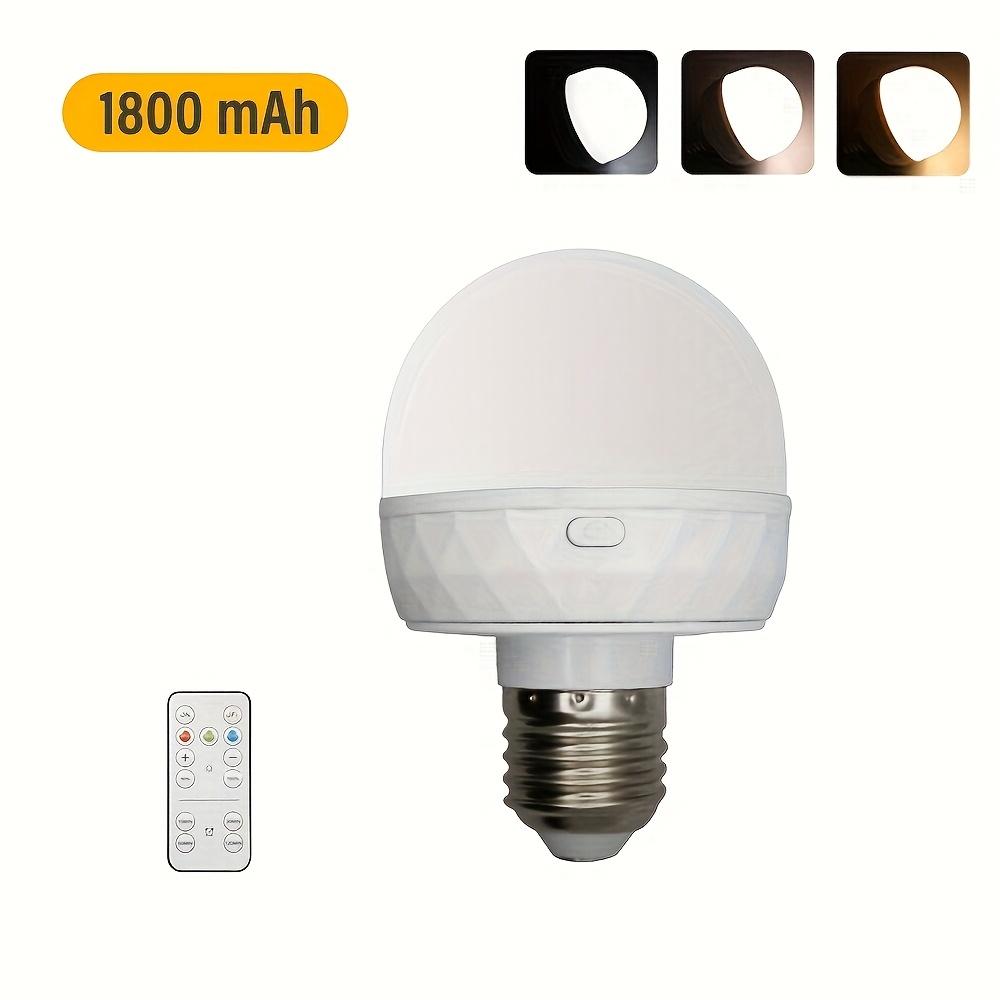 

Rechargeable Smart LED Light Bulb with Remote Control Adjustable Color Temperature and Brightness LED Lights