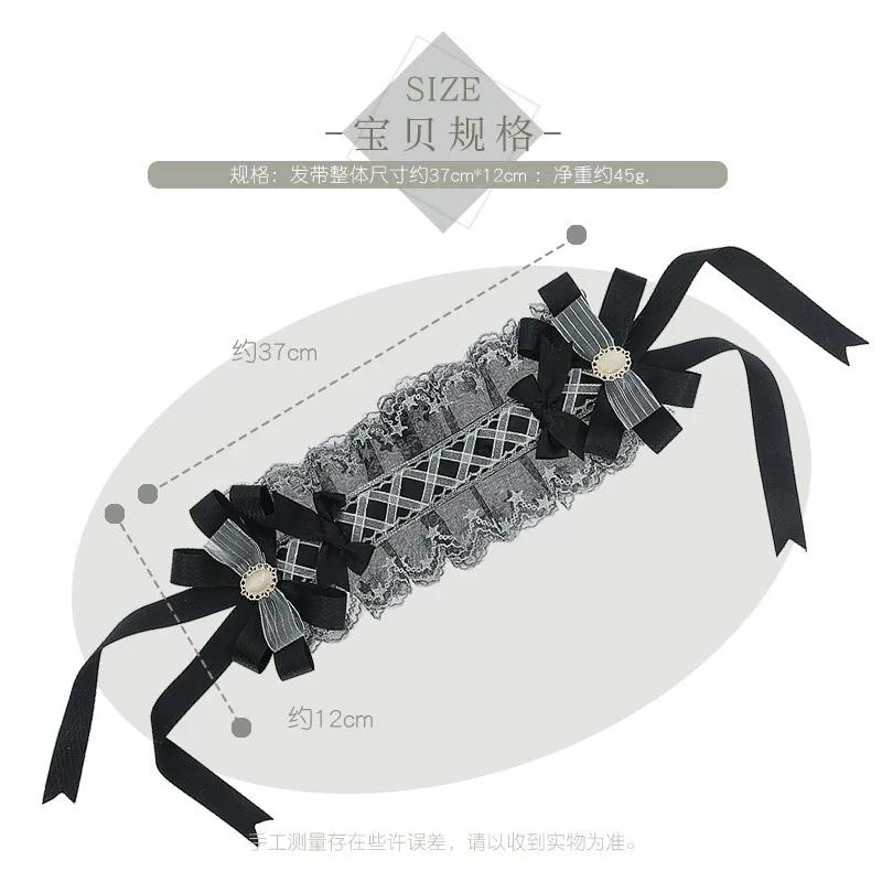 Japanese Style  Lolita Hair Bow Handmade Christa Ribbon Lace Headband Kawaii Hair Accessories Ready To Ship