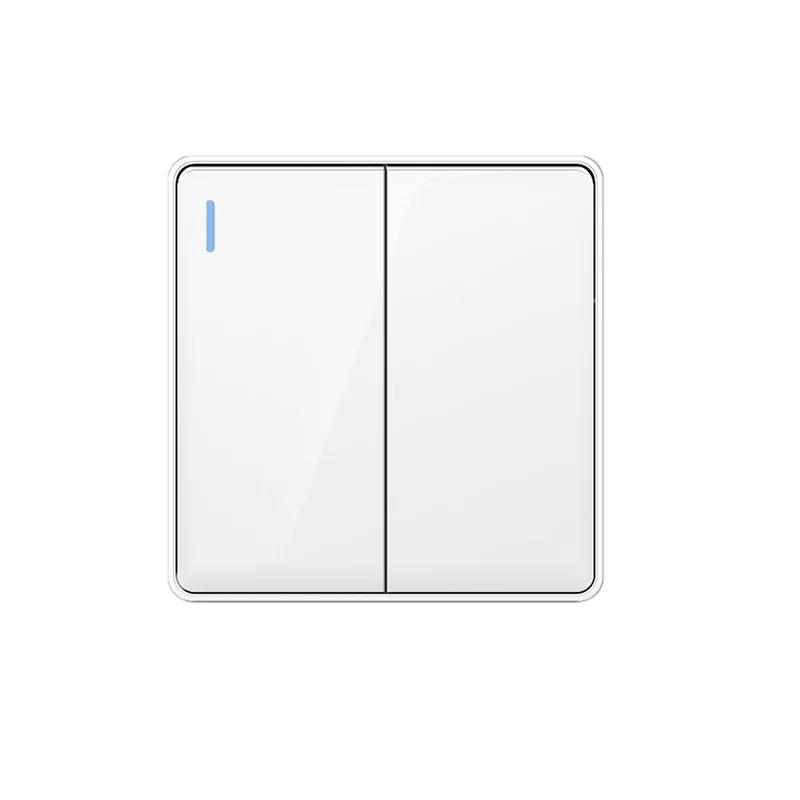 White UK Plug 13A with USB Panel UK Socket Panel, International Universal USB Mobile Phone Charging Socket, with LED Light