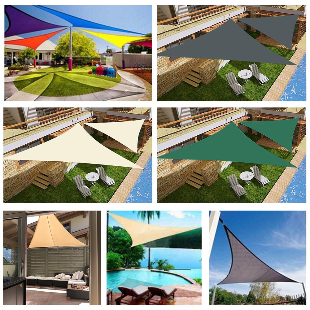 2x2x2m/3x3x3m Triangle Sun Shade Sail Pool Patio Deck Canopy Awning for Outdoor Backyard Garden Camping UV Block Sunshade Cloth