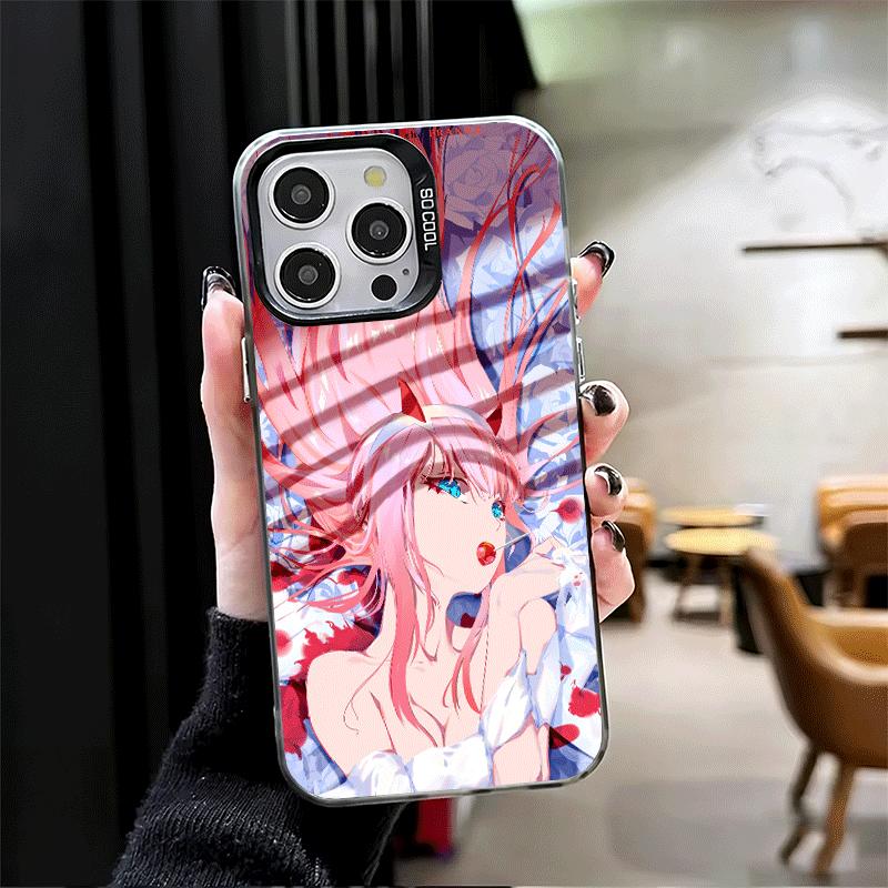 Darling Zero Two 02 Anime Shockproof Phone Case for iPhone 17 Air 16 16E 15 Pro Max 14 Plus 13 Mini 12 Back Cover Anti Fall Fund
