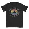 Oversized Black Short-Sleeve T-Shirt Featuring Pink Floyd The Dark Side of the Moon Vintage Prism Graphic Print For Classic Rock Fans