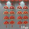 1 pair Hollow New Year Decorations Tassels Couplets Ornaments Hanging Ornament Hanging Vietnamese Red Couplets